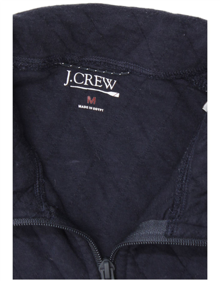 Męski sweter J. Crew z zamkiem błyskawicznym, średni granatowy, bawełniany