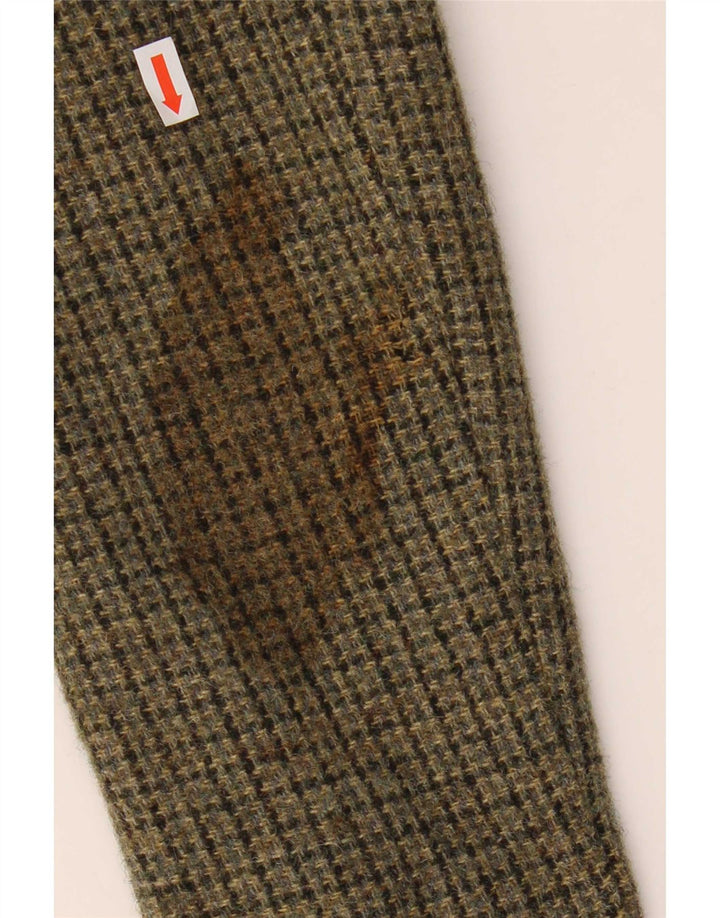 Damska marynarka Jack Wills zapinana na 3 guziki, UK 10, mała, wełniana pepitka, khaki