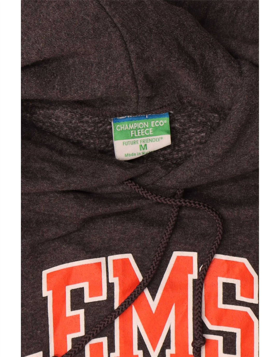 Męski sweter z kapturem Champion Clemson Graphic, średnioszary, bawełniany
