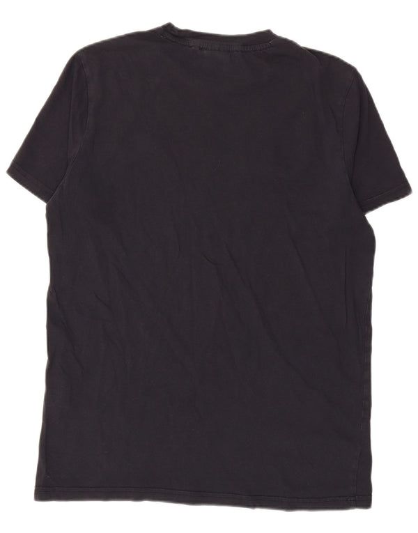 Męski T-Shirt CHAMPION z grafiką, mały, granatowy, bawełniany