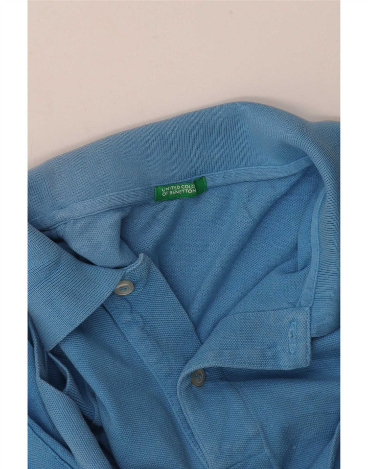 Męska koszulka polo Benetton, średni niebieski