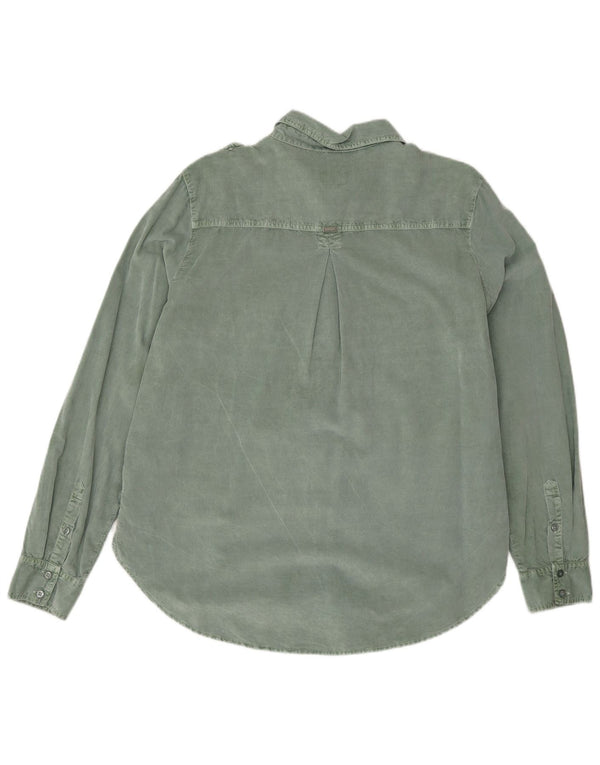 Damska koszula sztruksowa Guess Military Oversize UK 12, średnia, zielona bawełna