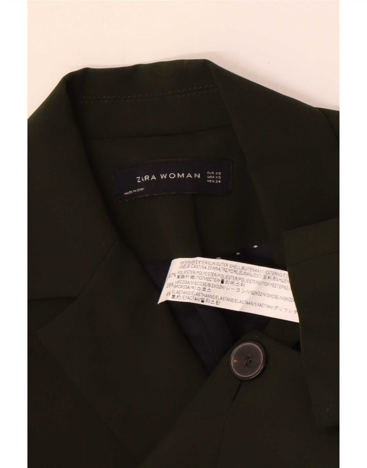 Damska marynarka Zara zapinana na 1 guzik, UK 6 XS, khaki, poliester