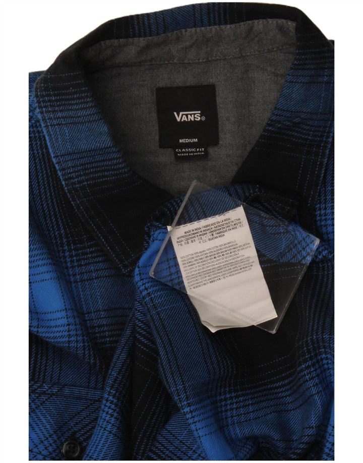 Męska koszula flanelowa Vans o klasycznym kroju, bawełniana w średnią niebieską kratkę