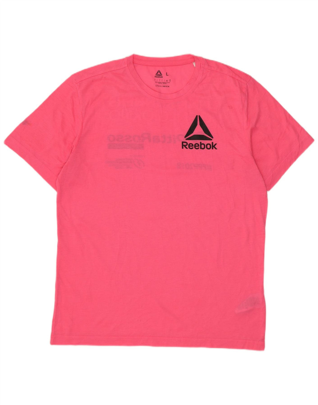 Męski T-shirt Reebok z grafiką, duży, różowy, poliester