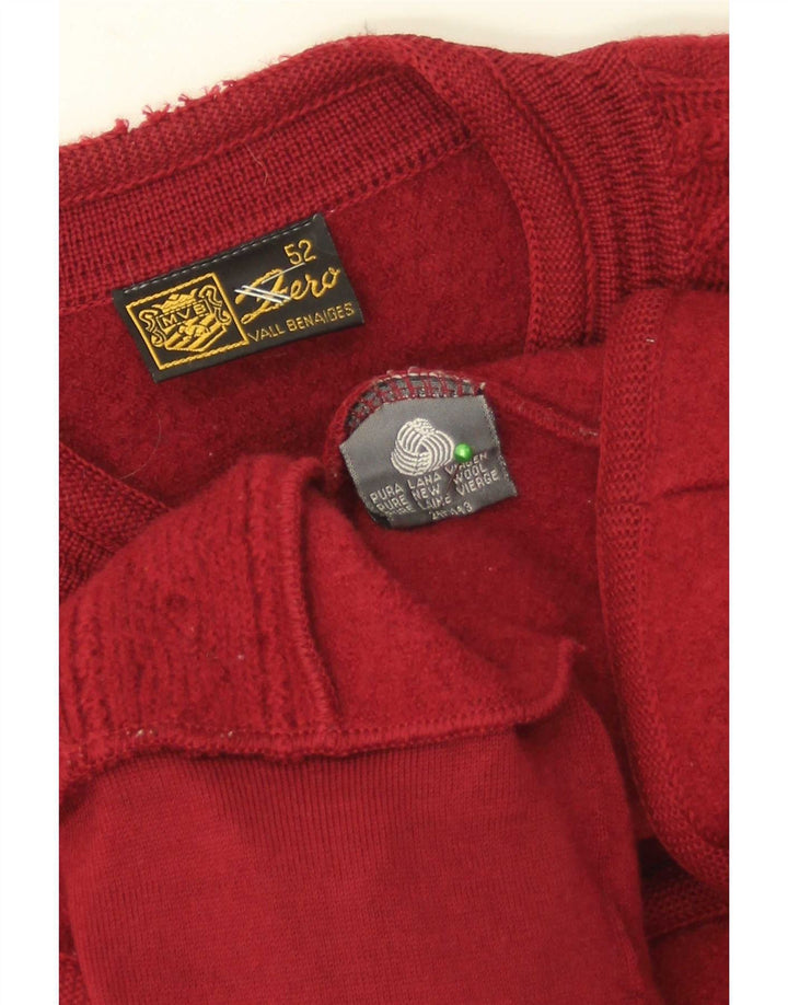 Damski sweter kardigan Zero IT 52 2XL czerwona nowa wełna