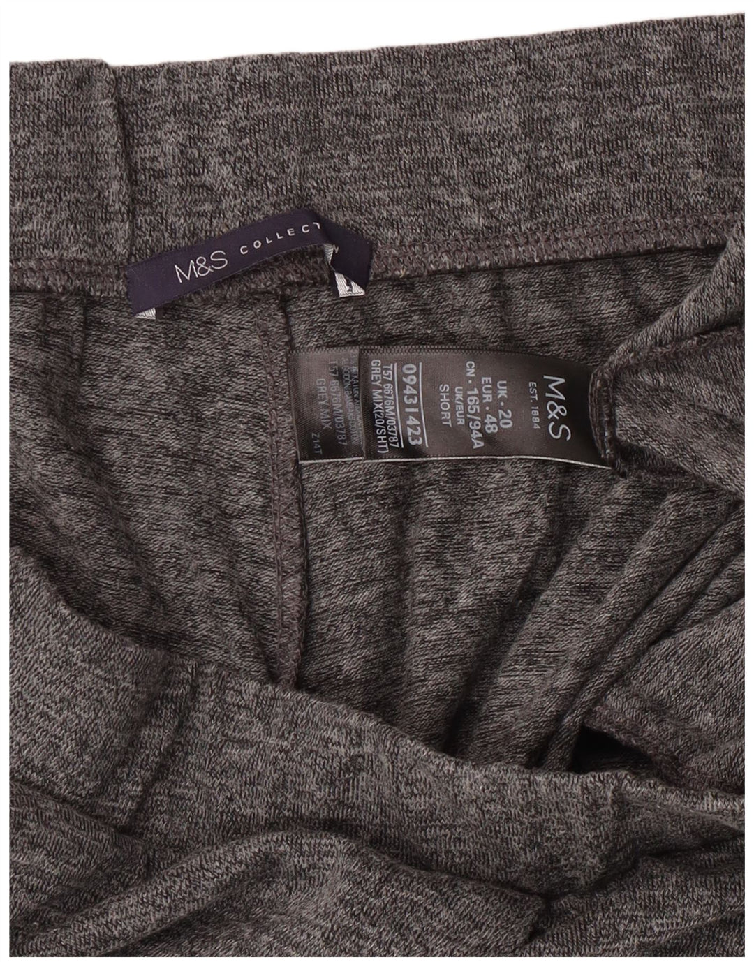 Damskie spodnie dresowe Marks & Spencer UK 20 2XL Szary, nakrapiany poliester