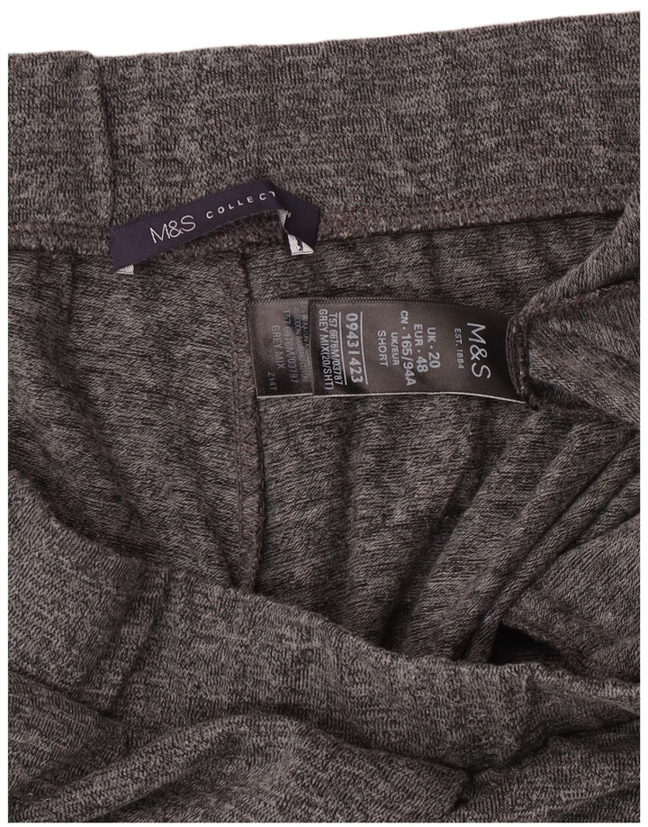 Damskie spodnie dresowe Marks & Spencer UK 20 2XL Szary, nakrapiany poliester