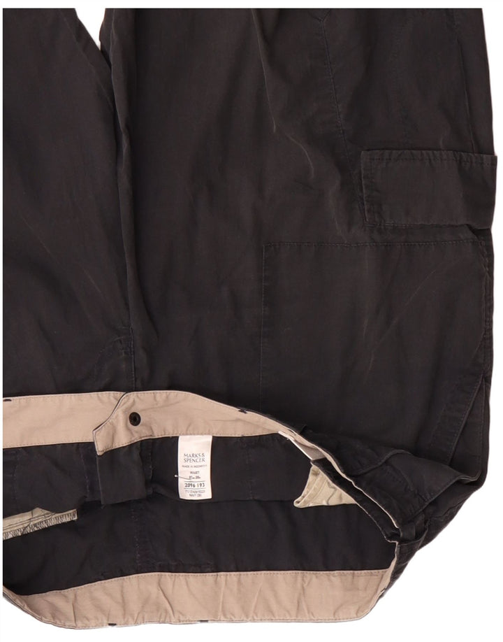 Męskie spodenki cargo MARKS & SPENCER W38 XL, granatowe, bawełniane