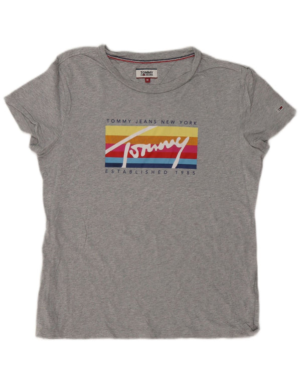 Damska koszulka graficzna Tommy Hilfiger Top UK 14 Medium Grey