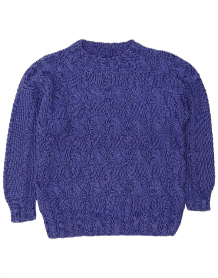 VINTAGE Womens Turtle Neck Jumper Sweater UK 16 Large Blue