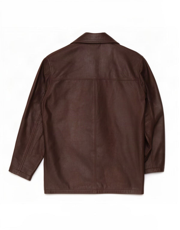 Vintage męska skórzana kurtka UK 42 XL brązowa