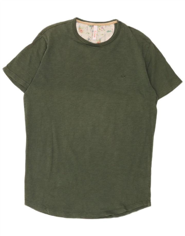 T-shirt męski Sun68, duży, bawełniany khaki