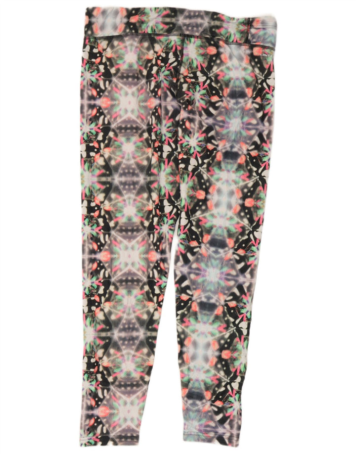 Damskie legginsy Adidas Climalite UK 16/18, duży, czarny, geometryczny poliester