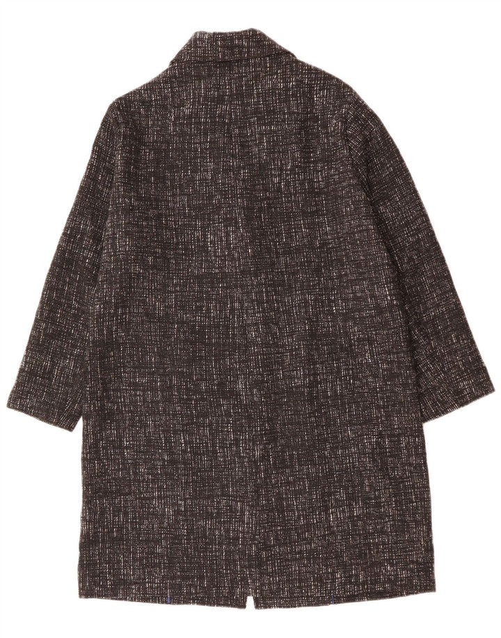 Płaszcz damski BENETTON IT 44, średni czarny poliester w cętki