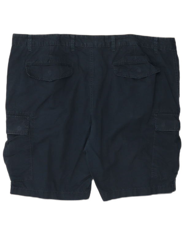 Marks & Spencer Mens Cargo Shorts W44 2XL Navy Blue Cotton