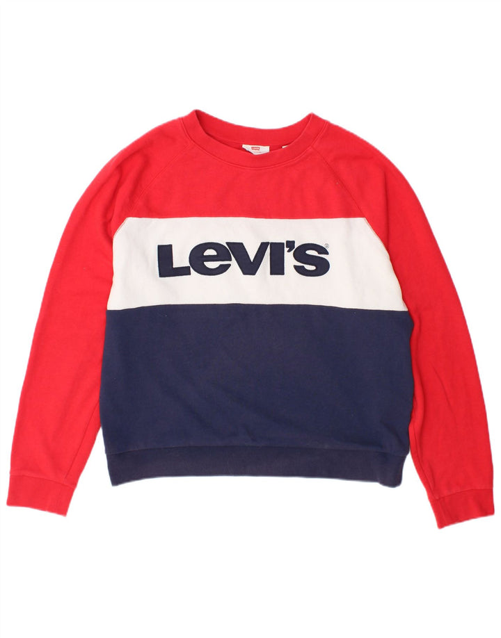 Damski sweter Levi's UK 16, duży, wielokolorowy blok kolorów