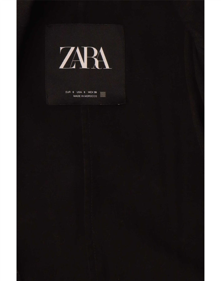 Damski trencz oversize Zara UK 10 Small Black Lyocell