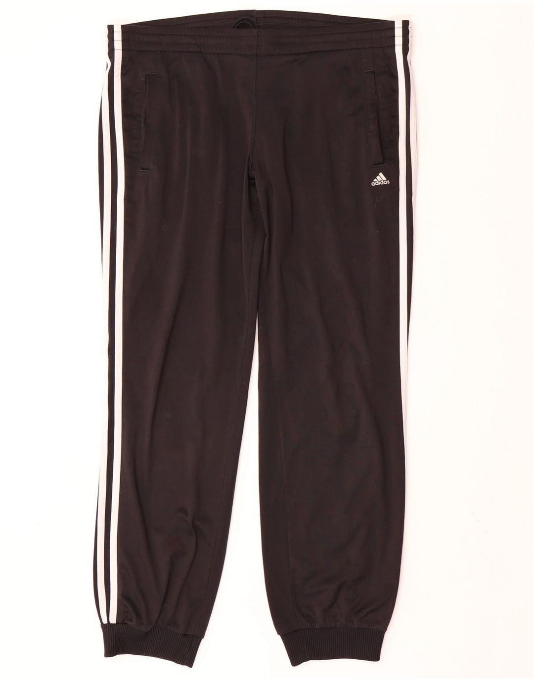 Damskie spodnie dresowe ADIDAS Joggers UK 12/14 Średni czarny poliester
