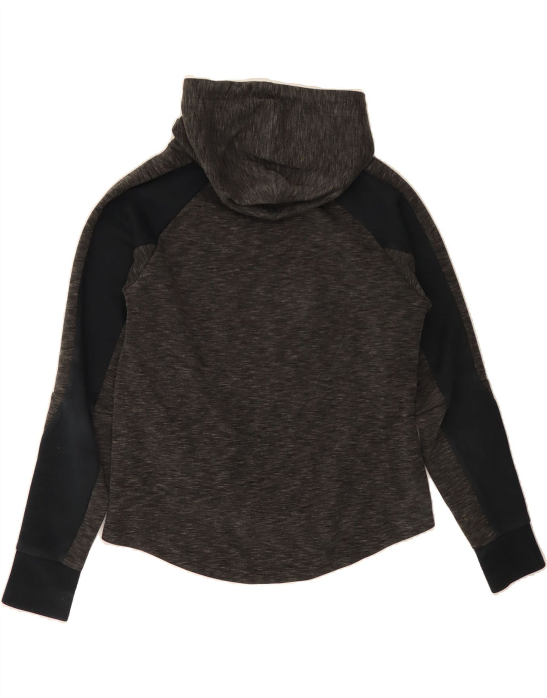 PUMA Womens Hoodie Jumper UK 10 Small  Grey Colourblock Polyester Vintage Puma and Second-Hand Puma from Messina Hembry 