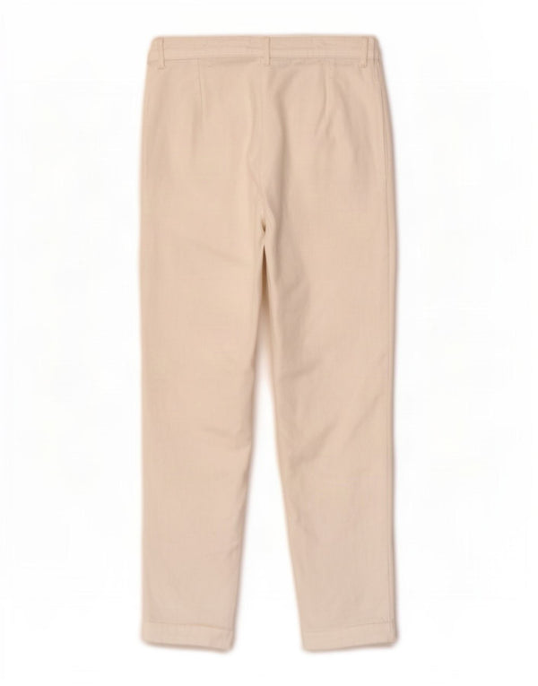 Crew Clothing Damskie proste spodnie Chino UK 10 Small W26 L28 Białe