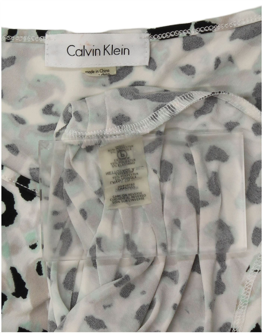 Damski top z kamizelką CALVIN KLEIN UK 12, średni, wielobarwny nadruk zwierzęcy