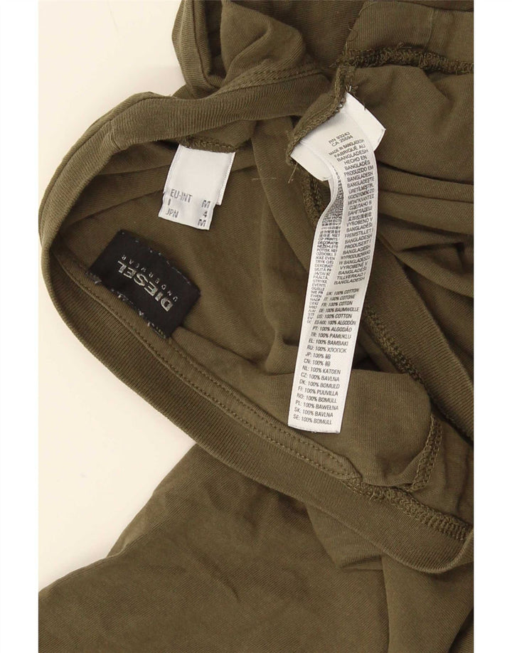 T-shirt męski Diesel, średni, bawełniany khaki