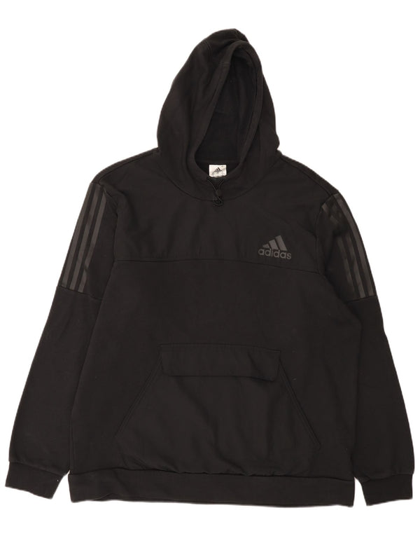 Adidas Męska bluza z kapturem 2XL Czarna bawełna