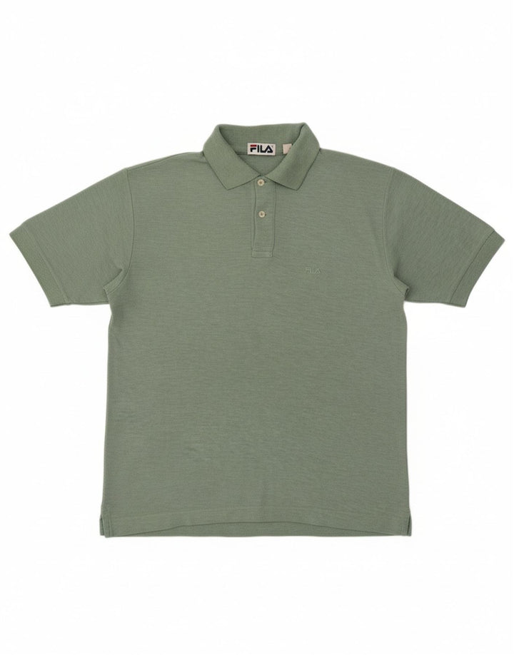 FILA Mens Polo Shirt Medium Green
