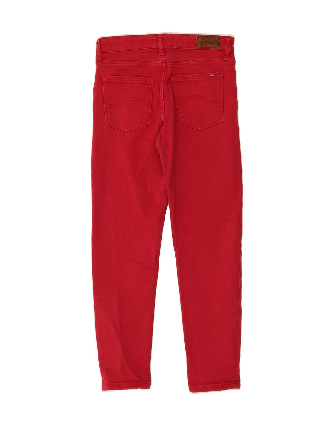 TOMMY HILFIGER Womens Slim Jeans W26 L26 Red Cotton Vintage Tommy Hilfiger and Second-Hand Tommy Hilfiger from Messina Hembry 