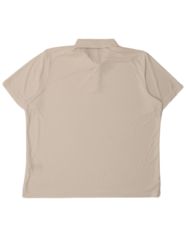Męska koszulka polo Adidas 2XL Biały poliester