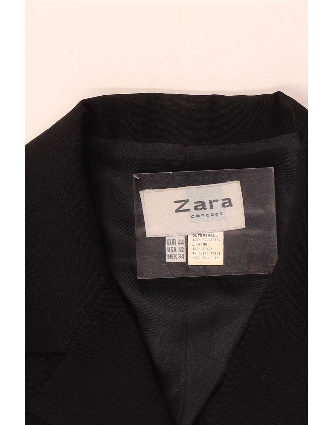 Damska marynarka Zara zapinana na 4 guziki EU 44 XL, czarny poliester