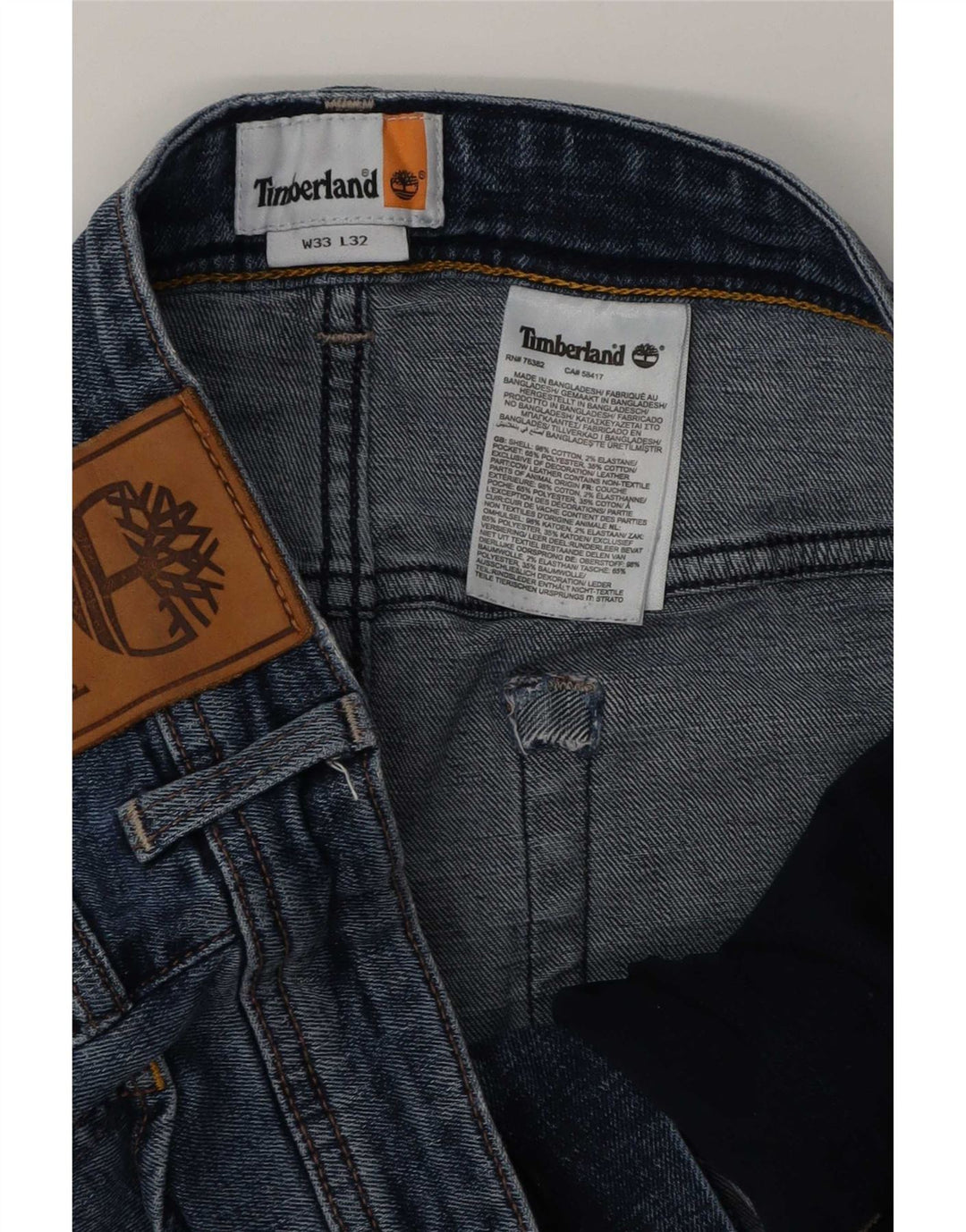 Męskie jeansy Timberland W33 L32 Niebieskie bawełniane