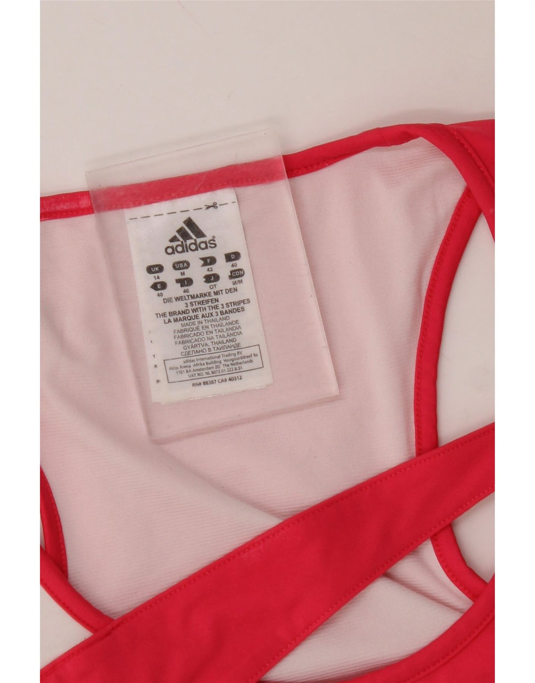 Damski top ADIDAS z kamizelką UK 14, nylon w kolorze średniego różu