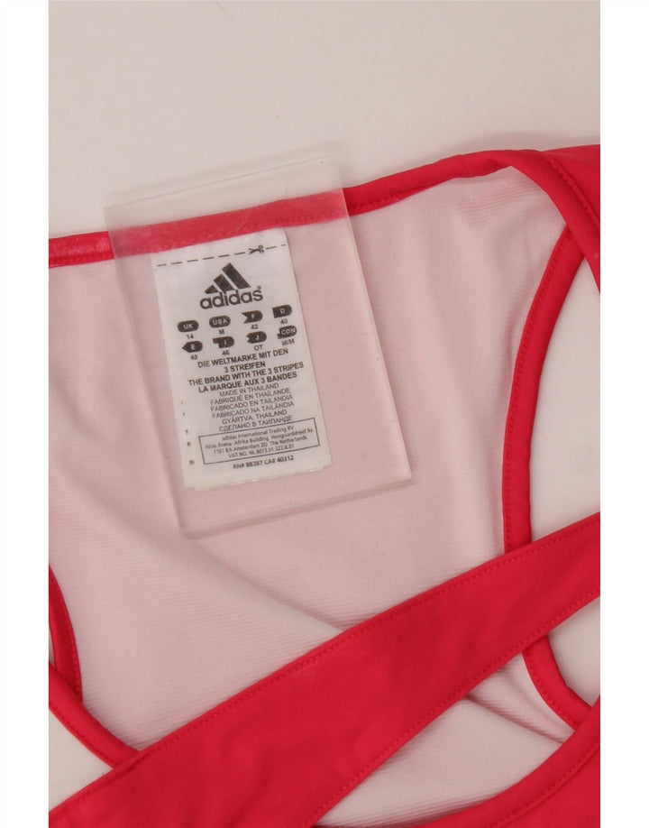 Damski top ADIDAS z kamizelką UK 14, nylon w kolorze średniego różu