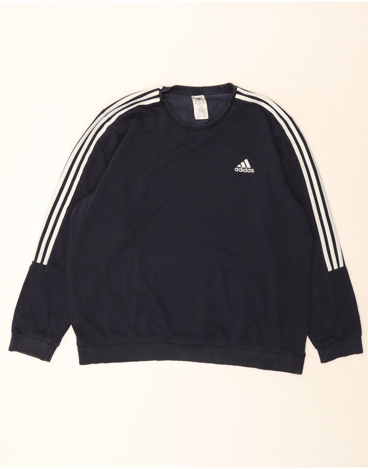 Adidas Męska Bluza Sweter 2XL Granatowa Bawełna