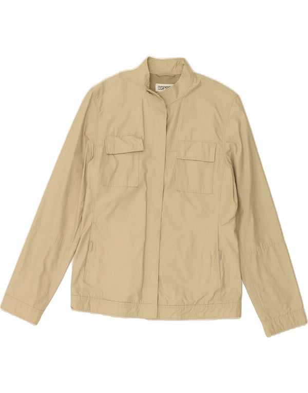 ESPRIT Womens Utility Jacket UK 12 Medium Beige Cotton
