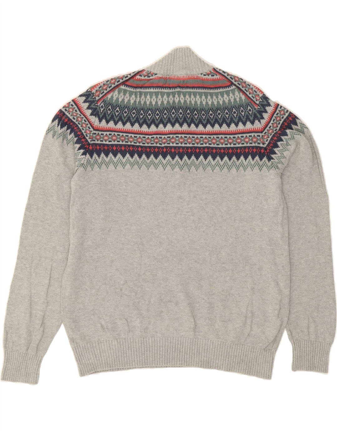 IZOD Mens Button Neck Jumper Sweater Large Grey Vintage Izod and Second-Hand Izod from Messina Hembry 
