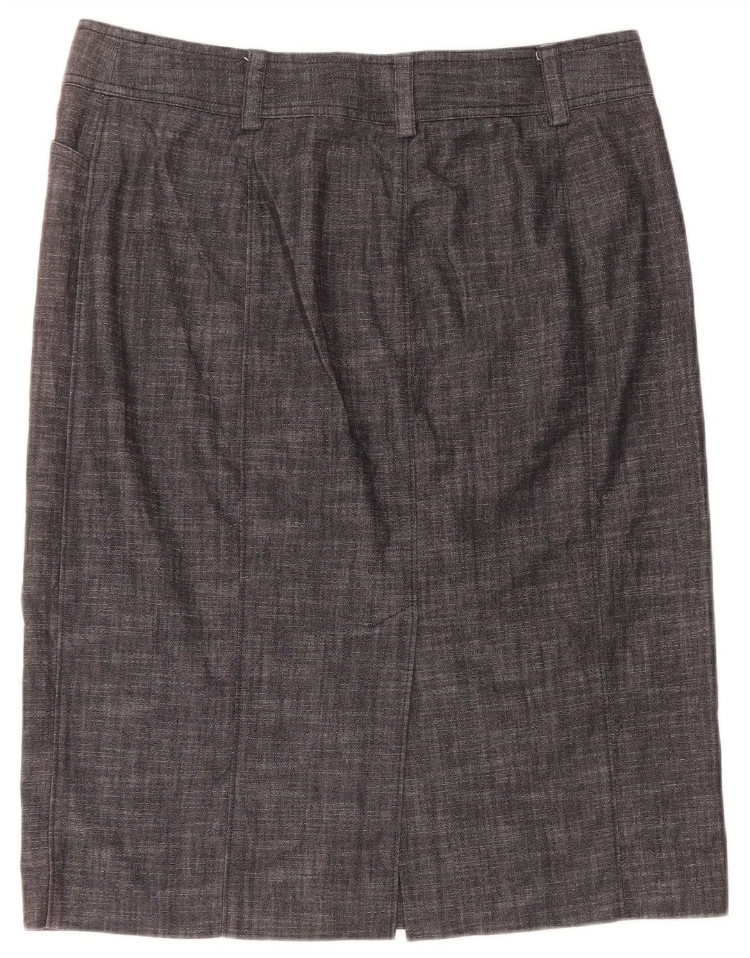 J. CREW Damska prosta spódnica US 12 duża W32 szara bawełna