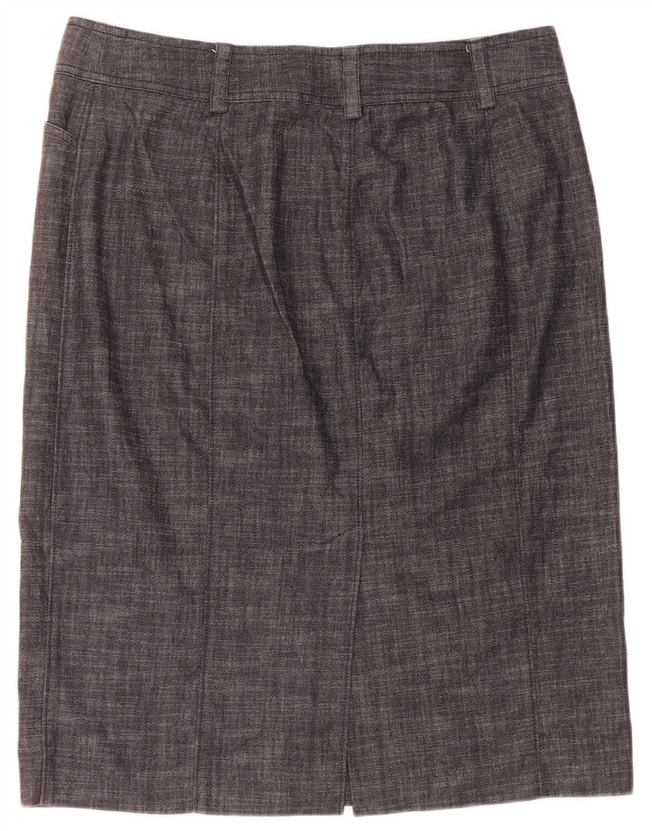 J. CREW Damska prosta spódnica US 12 duża W32 szara bawełna