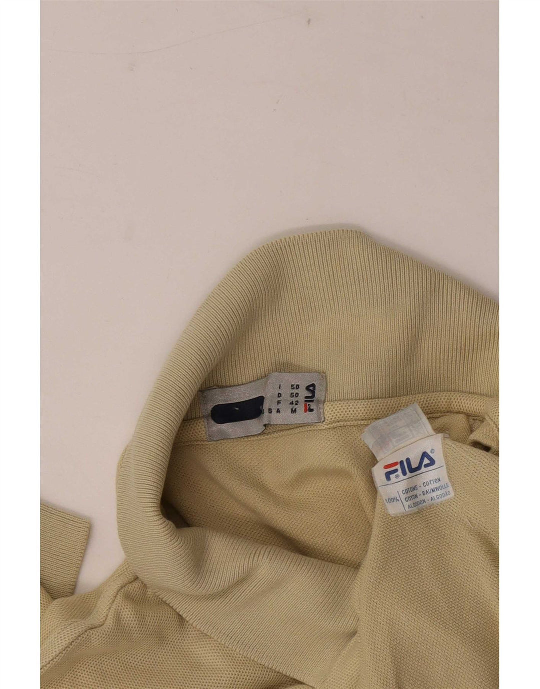 Męska koszulka polo Fila IT 50 Średnia beżowa bawełna