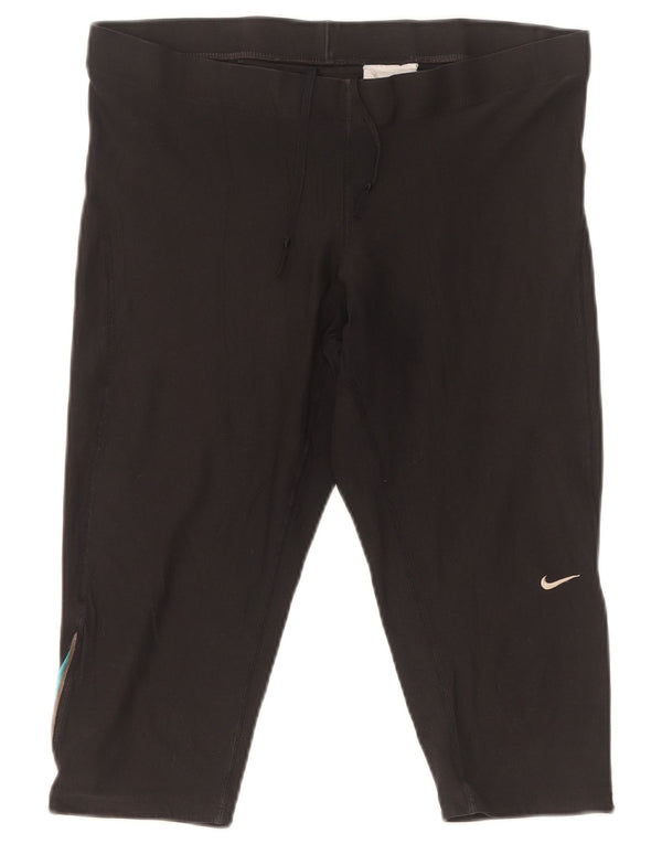 Damskie legginsy Nike Dri Fit Capri UK 16/18, duży czarny poliester
