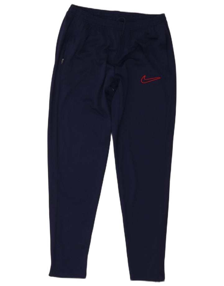 Męskie spodnie dresowe Nike Dri Fit, średni granatowy poliester