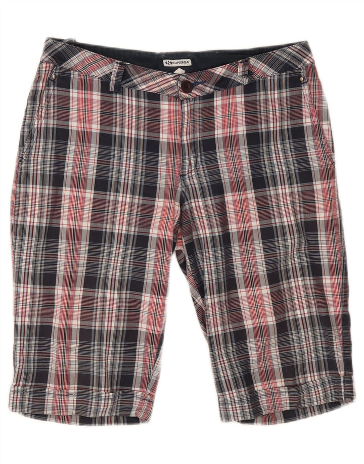 SUPERGA Womens Chino Shorts IT 44 Medium W30  Multicoloured Check Cotton Vintage Superga and Second-Hand Superga from Messina Hembry 