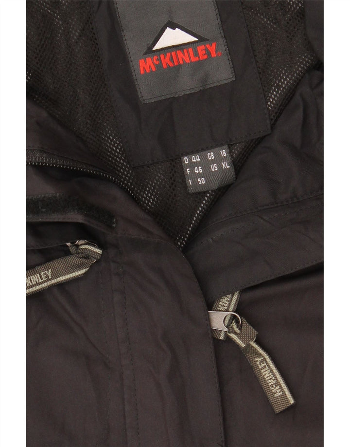 MC KINLEY Womens Hooded Rain Jacket UK 18 XL Black
