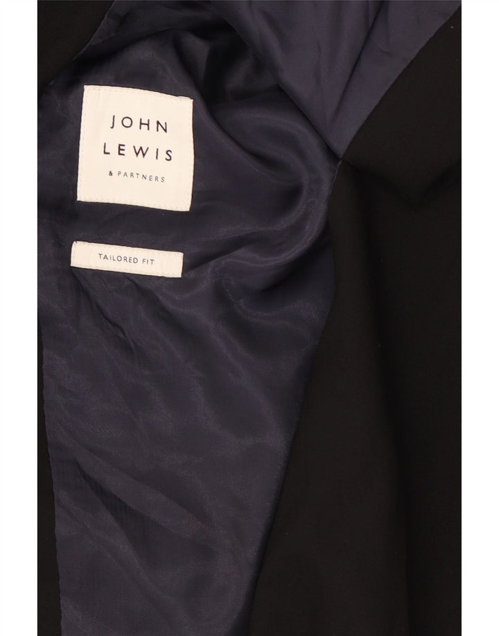 Męska marynarka John Lewis o dopasowanym kroju, zapinana na 2 guziki, UK 44 2XL, czarna wełna