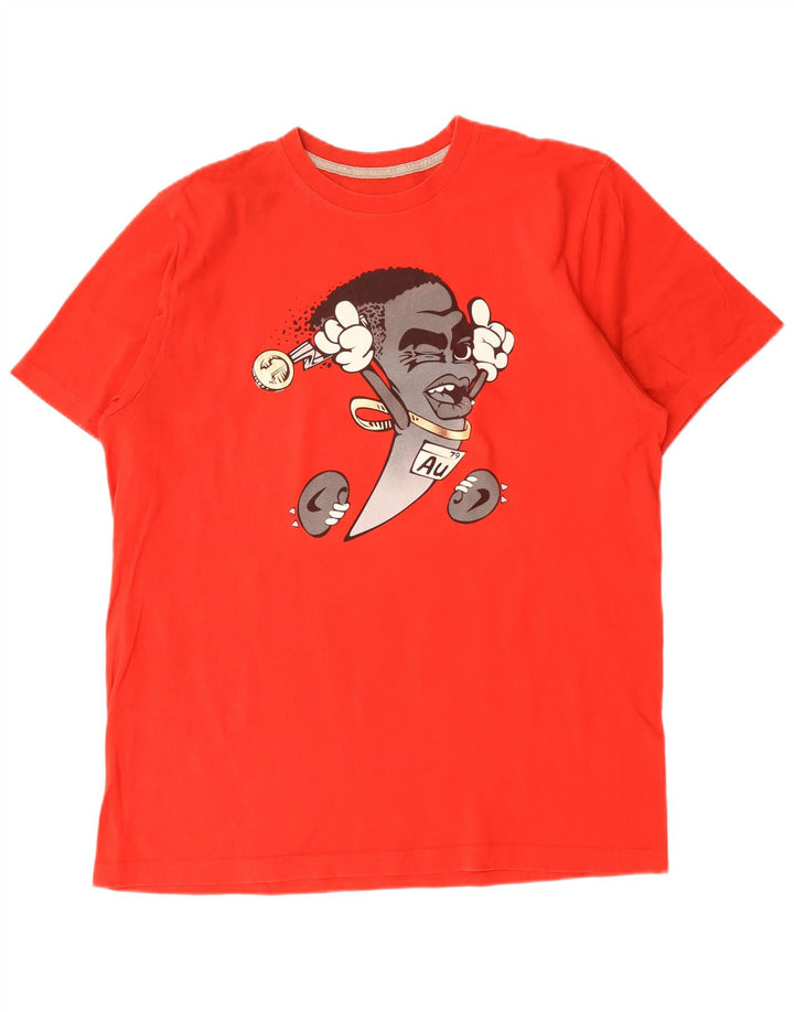 Męski T-shirt Nike o regularnym kroju z grafiką, XL, czerwony
