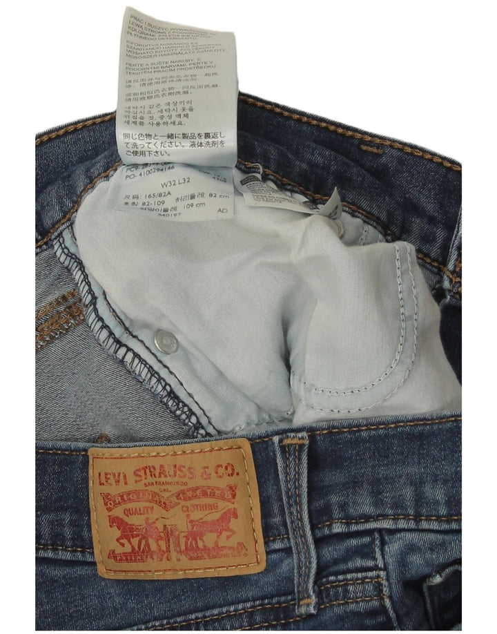 Damskie jeansy wyszczuplające Levi's W32 L32 Niebieska bawełna