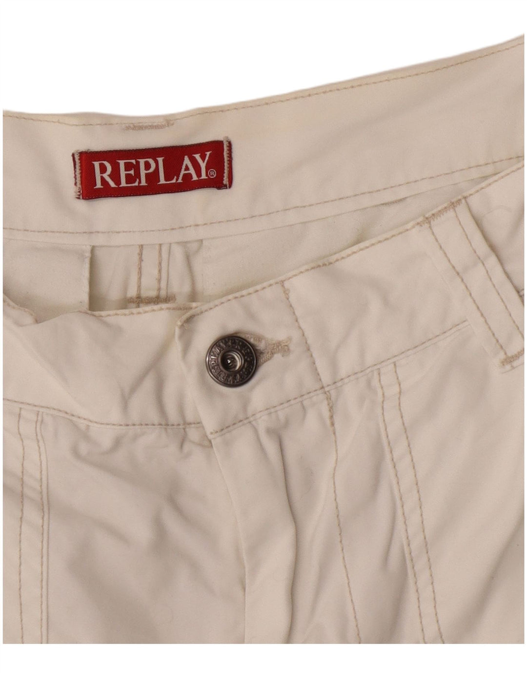 Męskie spodenki cargo Replay W28 Small White