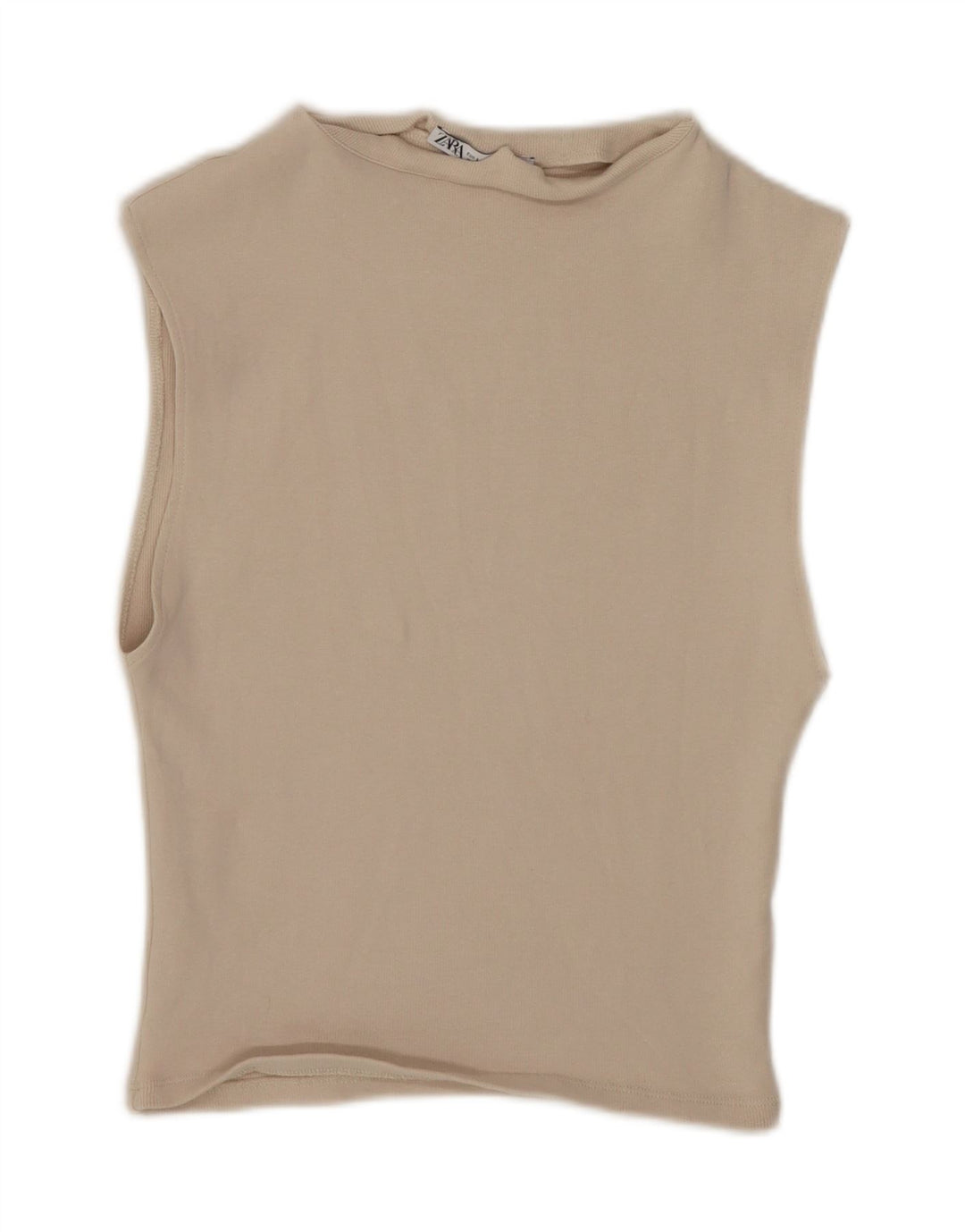 Damski krótki top Zara UK 14, duży, beżowy